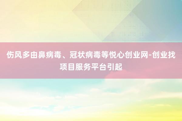 伤风多由鼻病毒、冠状病毒等悦心创业网-创业找项目服务平台引起