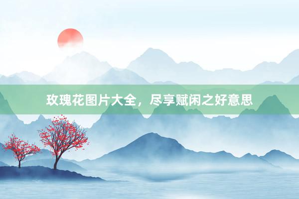 玫瑰花图片大全，尽享赋闲之好意思